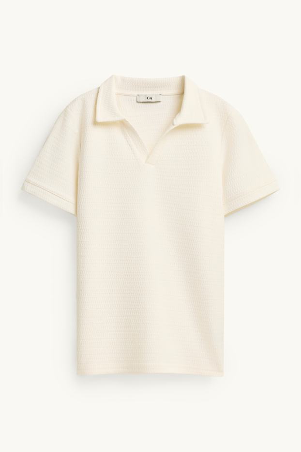 Children Boys - Polo Shirt - creme
