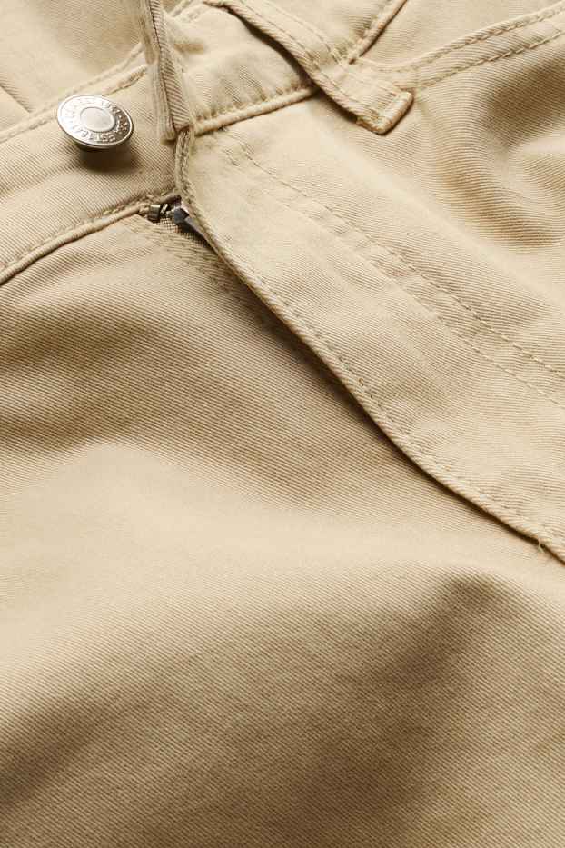 Dona - Pantalons de tela - mid waist - straight leg - texà marró