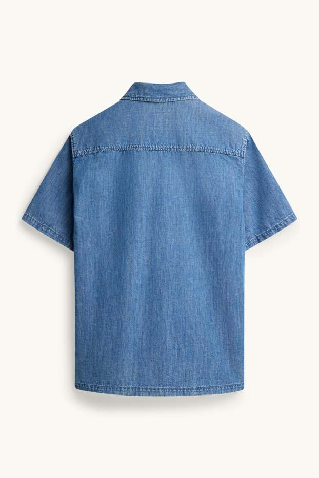 Heren - Spijkerblouse - relaxed fit - blauw