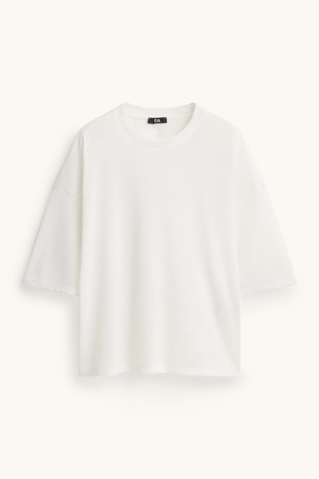 Donna - T-shirt - relaxed fit - bianco