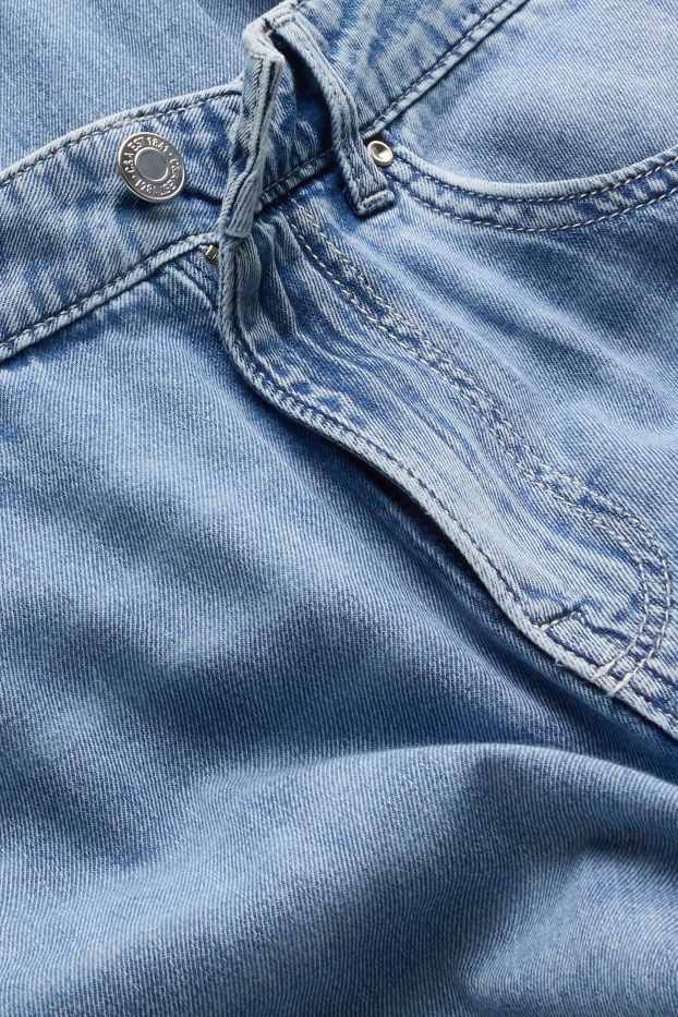 Femmes - Crop wide leg jean - mid waist - jean bleu