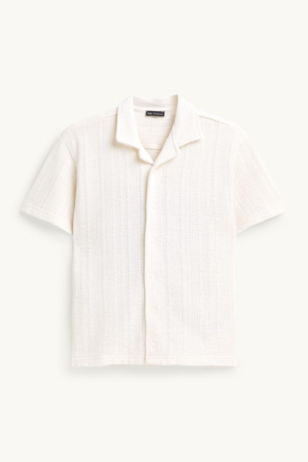 Enfants garçons - Chemise en maille - texturée - blanc