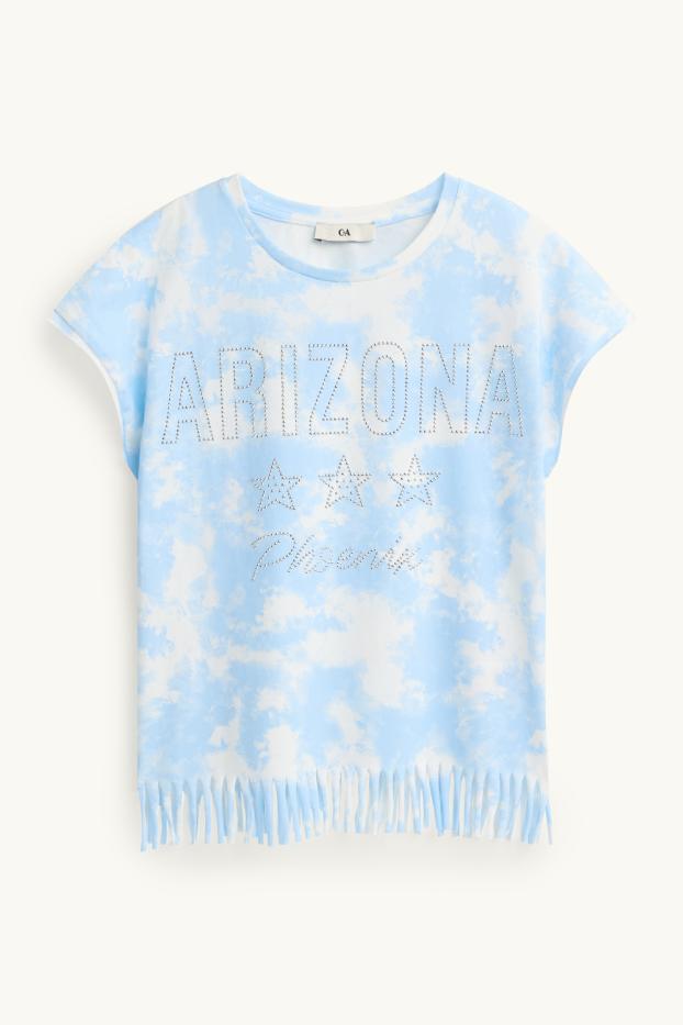 Enfants filles - T-shirt - bleu / blanc