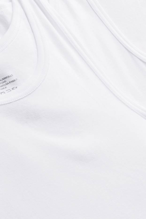 Bărbați - Multipack 3 buc. - maiou - reiat fin - alb