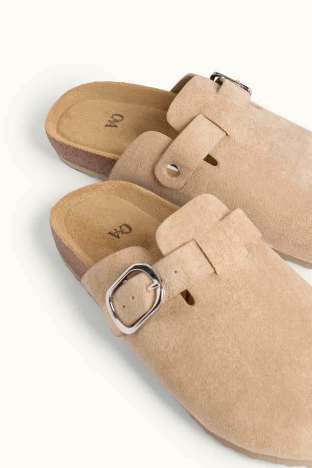 Femmes - Sandales - matière synthétique - beige