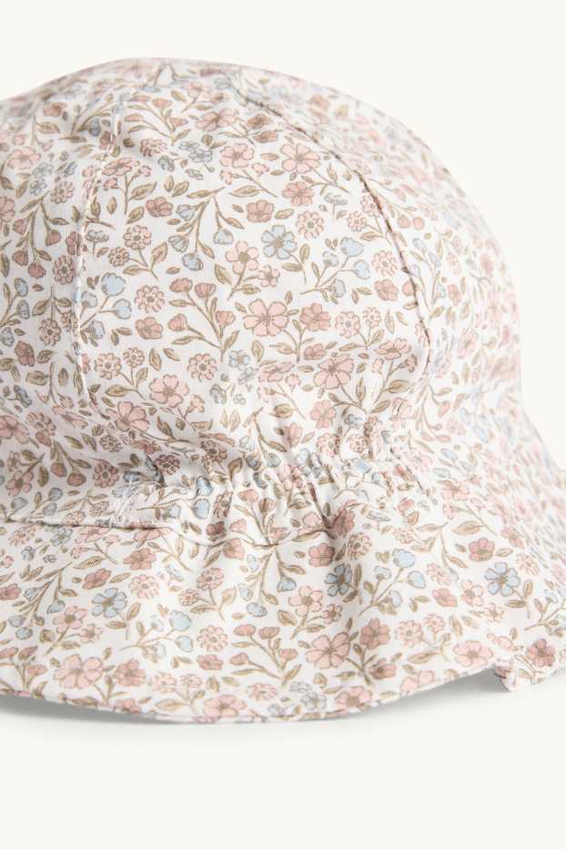 Bébés filles - Petites fleurs - bob bébé - crème