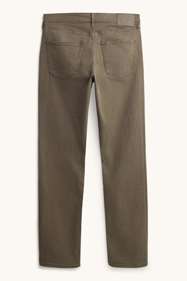 Heren - Straight jeans - jeansbruin
