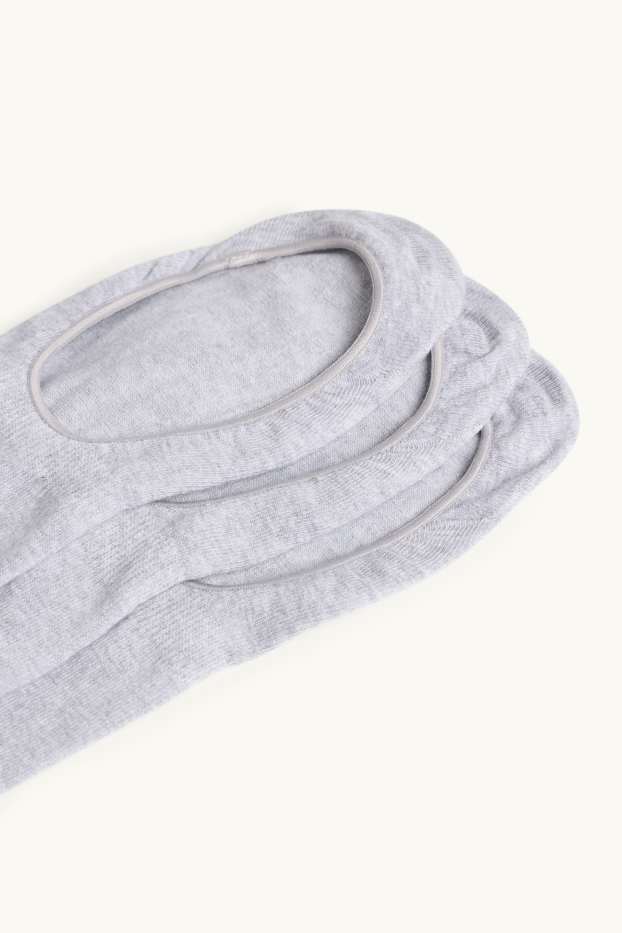 Hommes - Lot de 3 paires - chaussinettes - gris