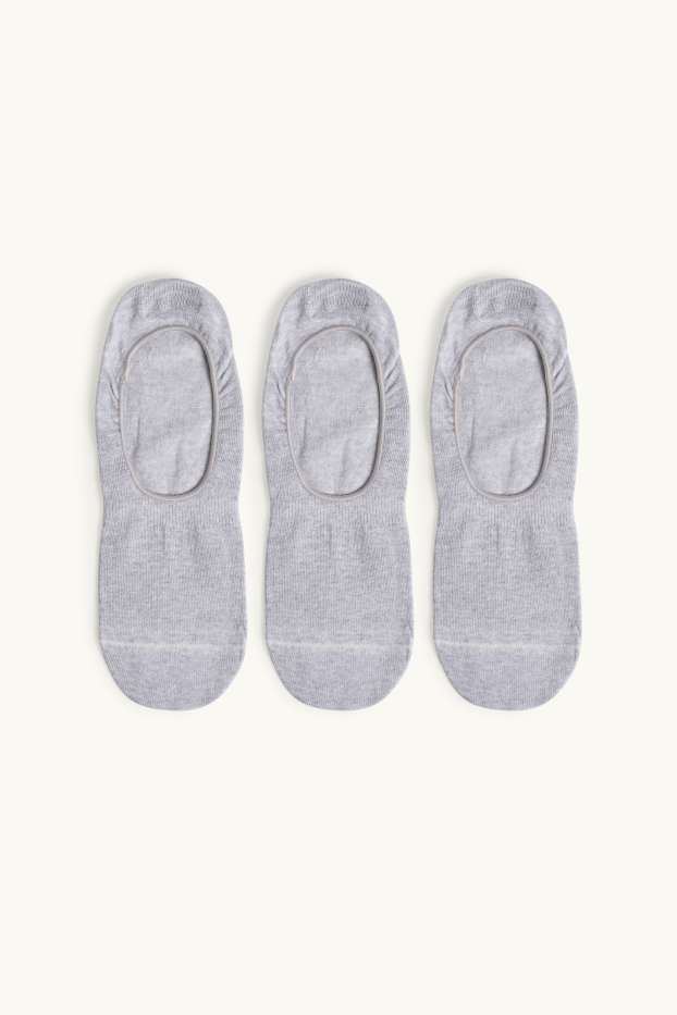 Hommes - Lot de 3 paires - chaussinettes - gris