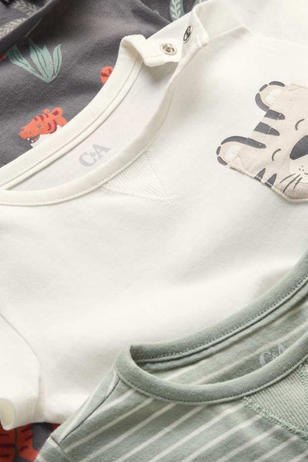 Nadó nen - Paquet de 3 - safari - samarreta de mànigues curtes - blanc