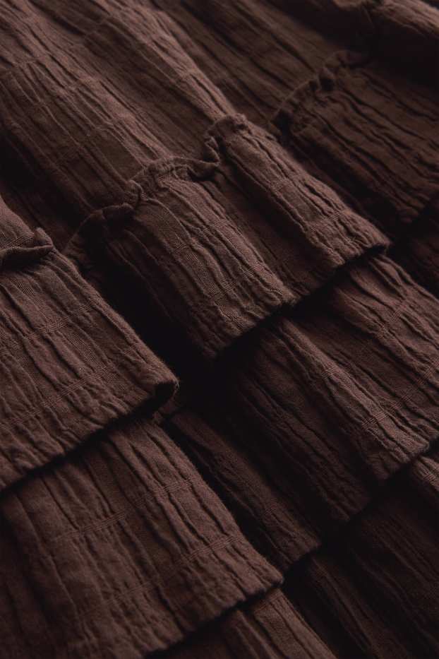 Damen - Rock - strukturiert - dunkelbraun