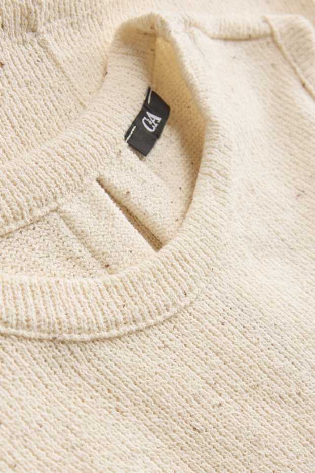 Donna - Top in maglia - bianco crema