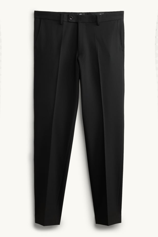 Herren - Anzughose - Slim Fit - Flex - schwarz