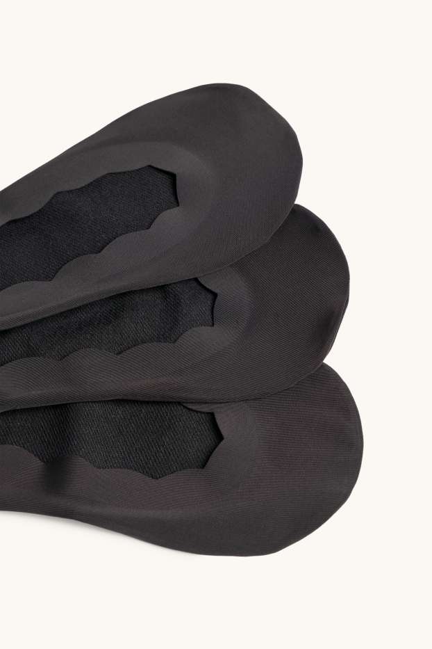 Femmes - Lot de 3 paires - chaussinettes - noir