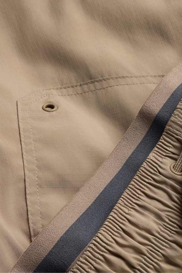 Men - Swim shorts - 2-in-1 look - beige