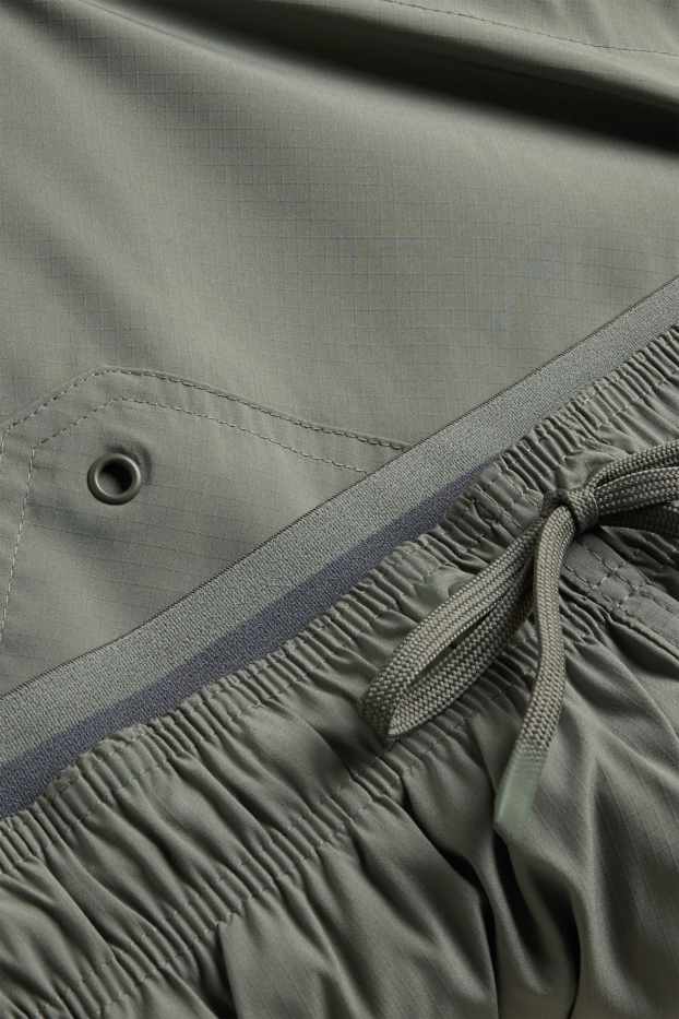 Herren - Badeshorts - 2-in-1-Look - dunkelgrün