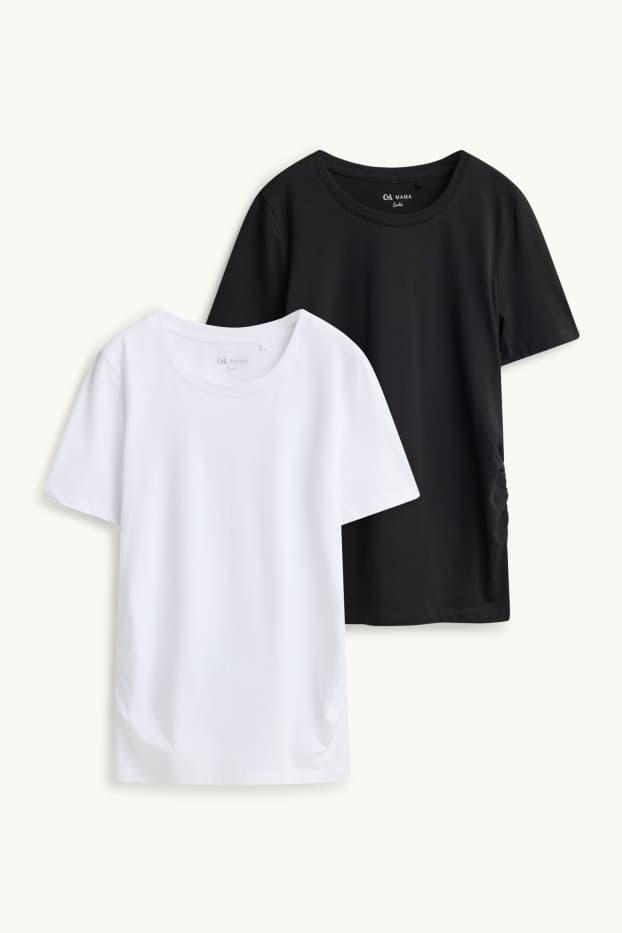 Dona - Paquet de 2 - samarreta de màniga curta de maternitat - blanc
