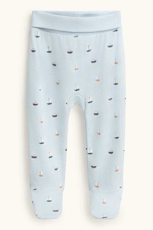 Baby Boys - Teddy bear and sailing boat - newborn outfit - 2 piece - white