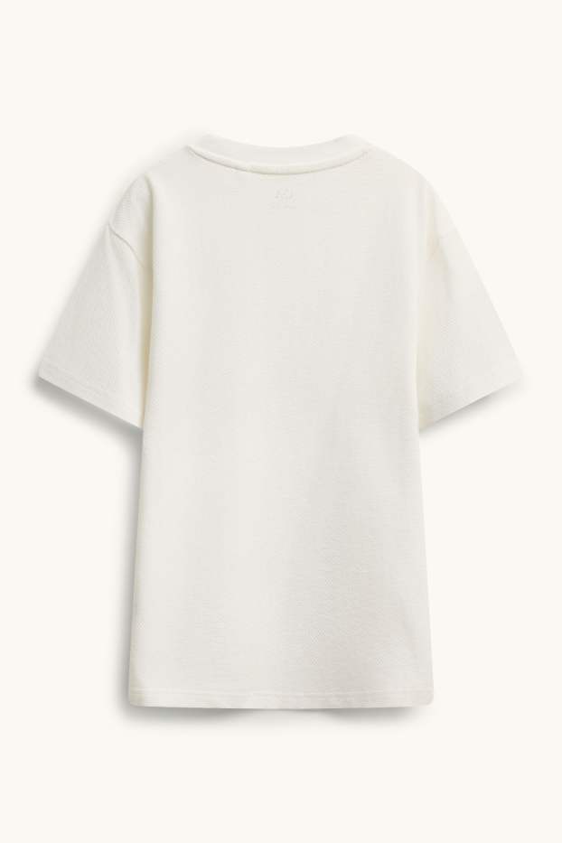 Enfants garçons - T-shirt - texturé - blanc