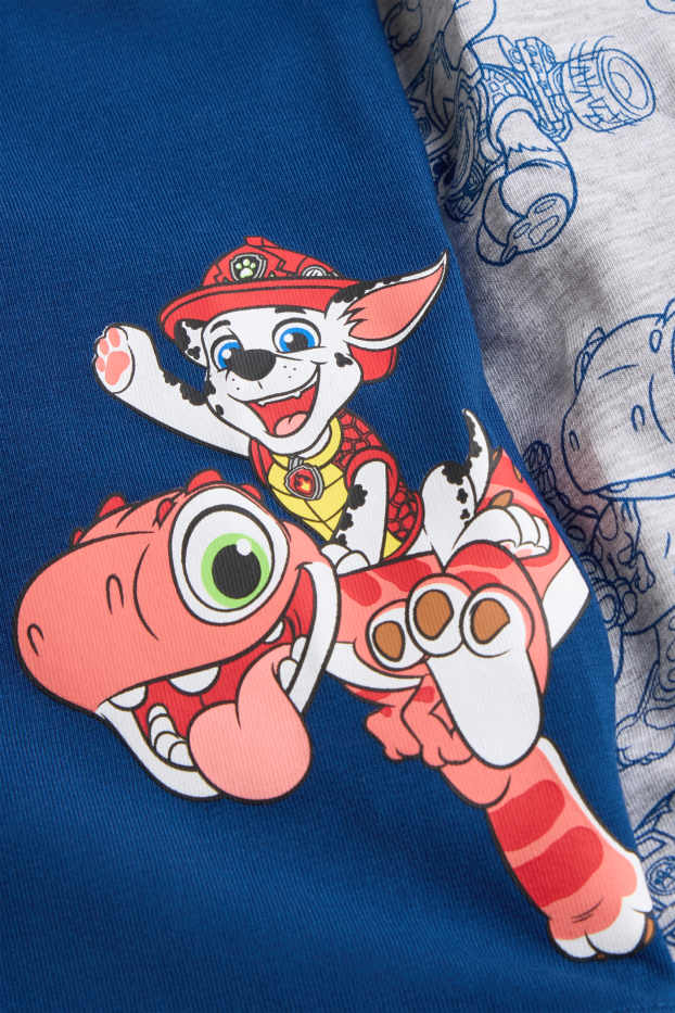 Kinderen: jongens - Set van 2 - PAW Patrol - Chase, Rubble, Rex - hemdje - lichtgrijs / donkerblauw