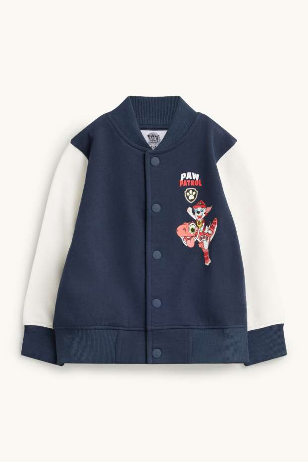 Kinder Buben - PAW Patrol - Marshall - Collegejacke - dunkelblau