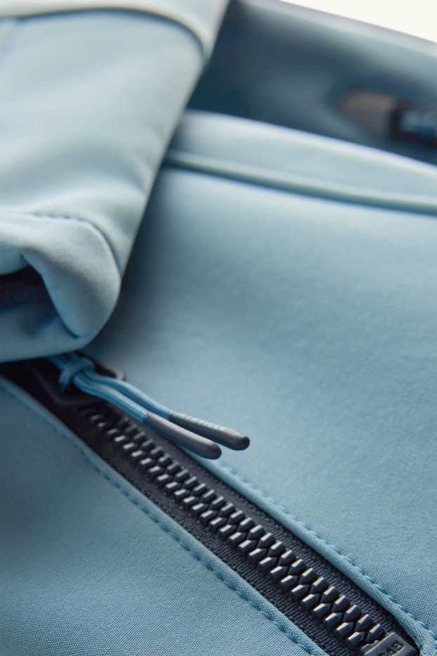 Bambine - Giacca soft shell con cappuccio - impermeabile - azzurro