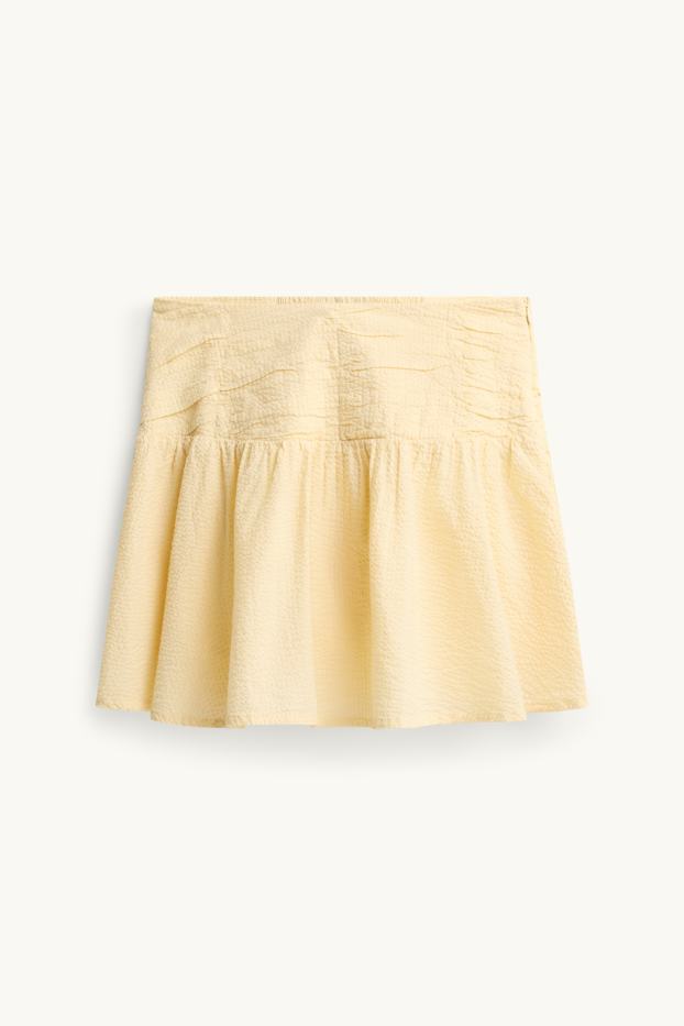 Dona - Minifaldilla - texturada - groc clar