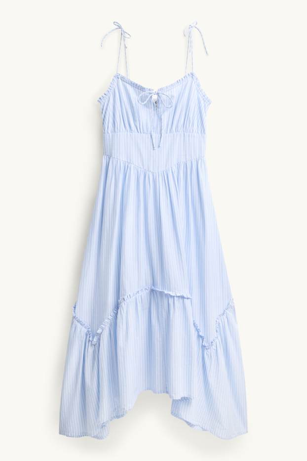 Donna - Vestito Fit & Flare - a righe - azzurro