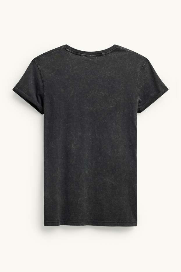 Herren - T-Shirt - Regular Fit - schwarz-melange