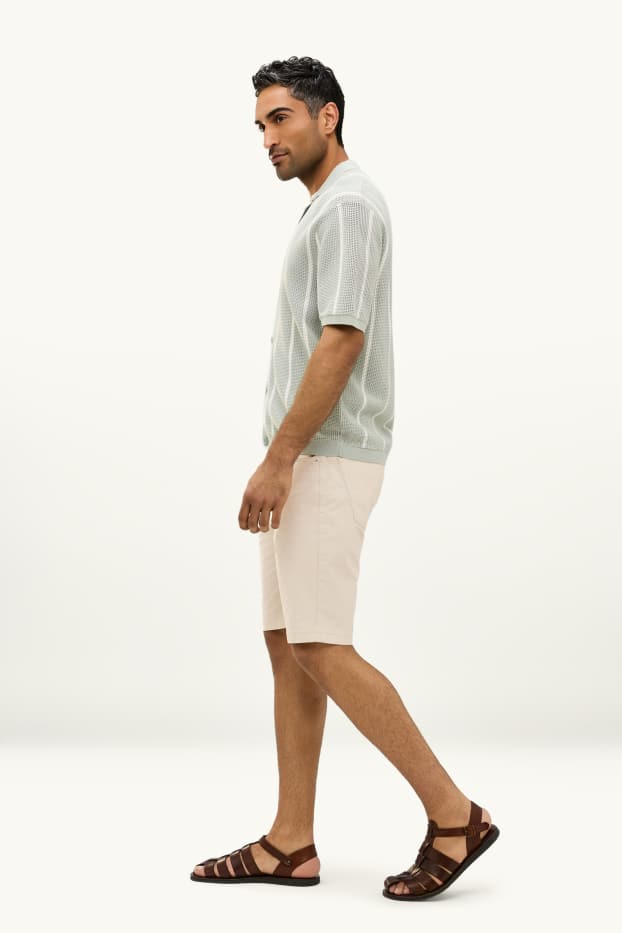 Heren - Short - crème wit