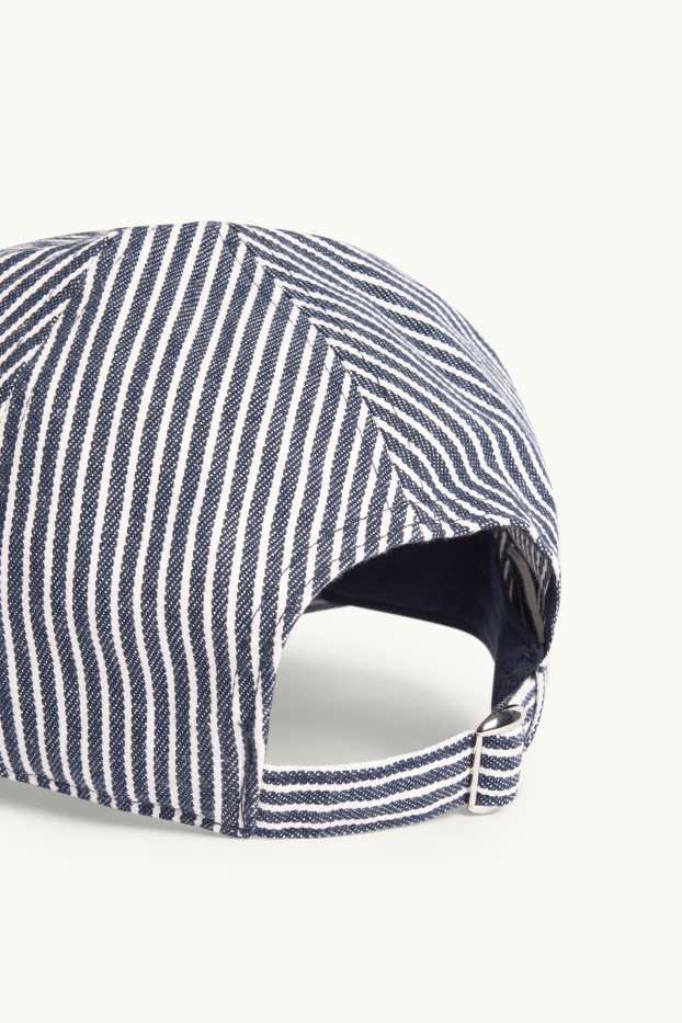 Femmes - Casquette - à rayures - bleu foncé / blanc