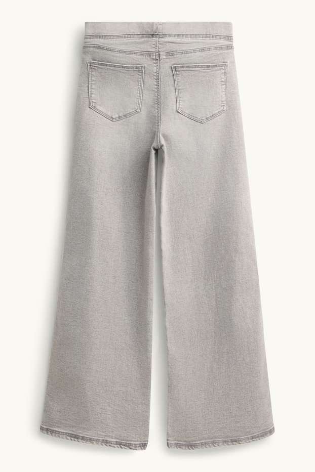 Bambine - Jeggings a gamba larga - jeans grigio chiaro