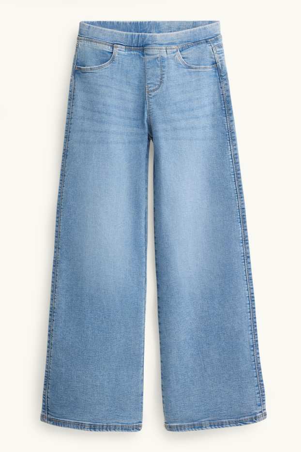 Děti - dívky - Wide leg jeans - džíny - modré