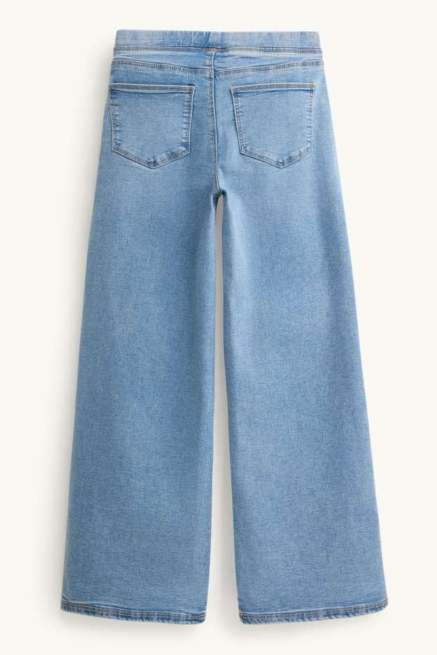 Děti - dívky - Wide leg jeans - džíny - modré