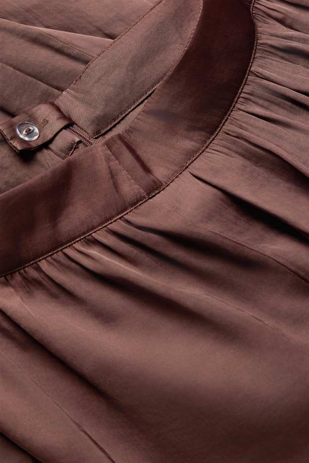 Damen - Stoffhose - Mid Waist - Balloon Fit - dunkelbraun