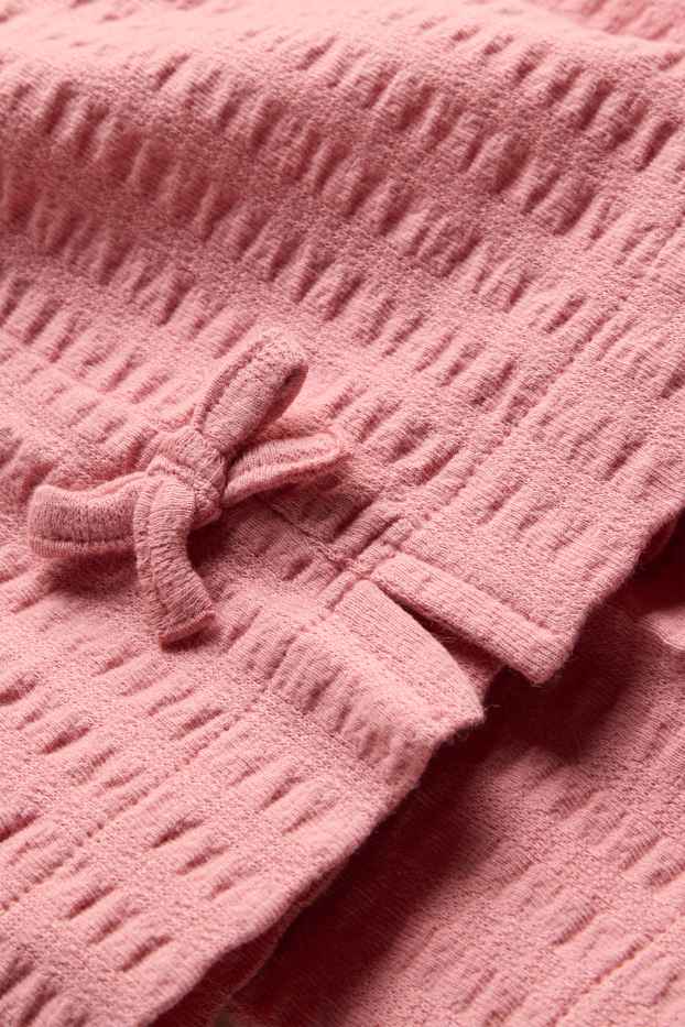 Kinderen: meisjes - Pantalon - met structuur - roze