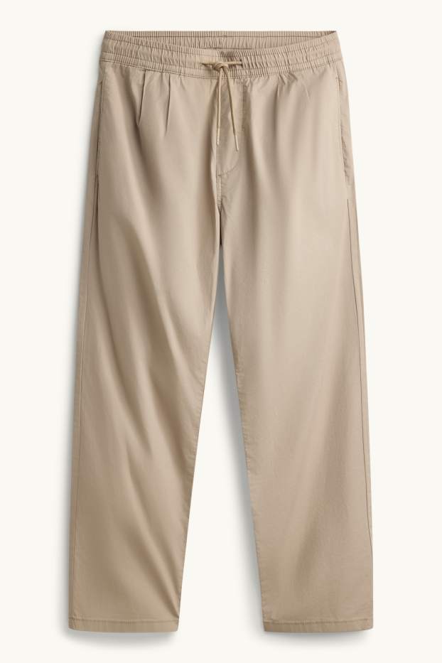 Hommes - Pantalon - relaxed fit - beige