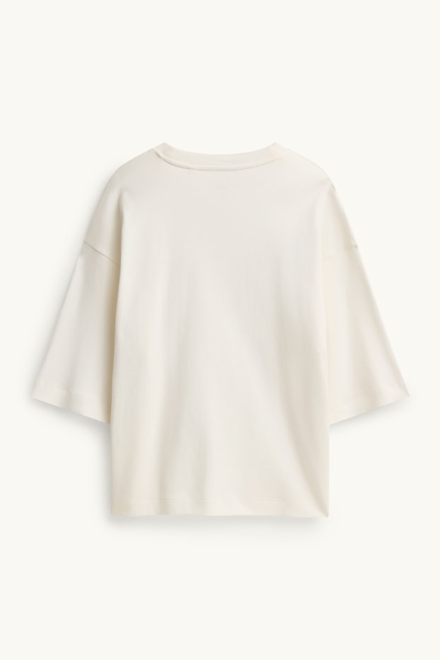 Damen - T-Shirt - Oversized - weiß