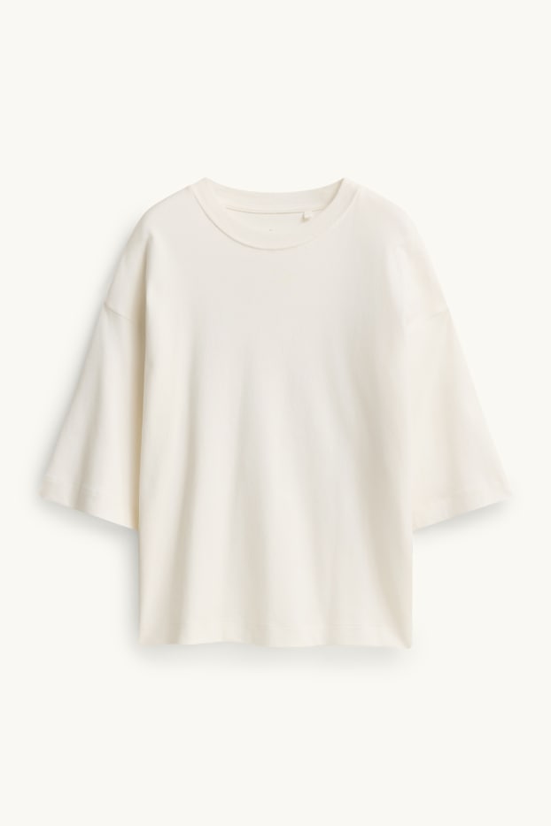 Damen - T-Shirt - Oversized - weiß