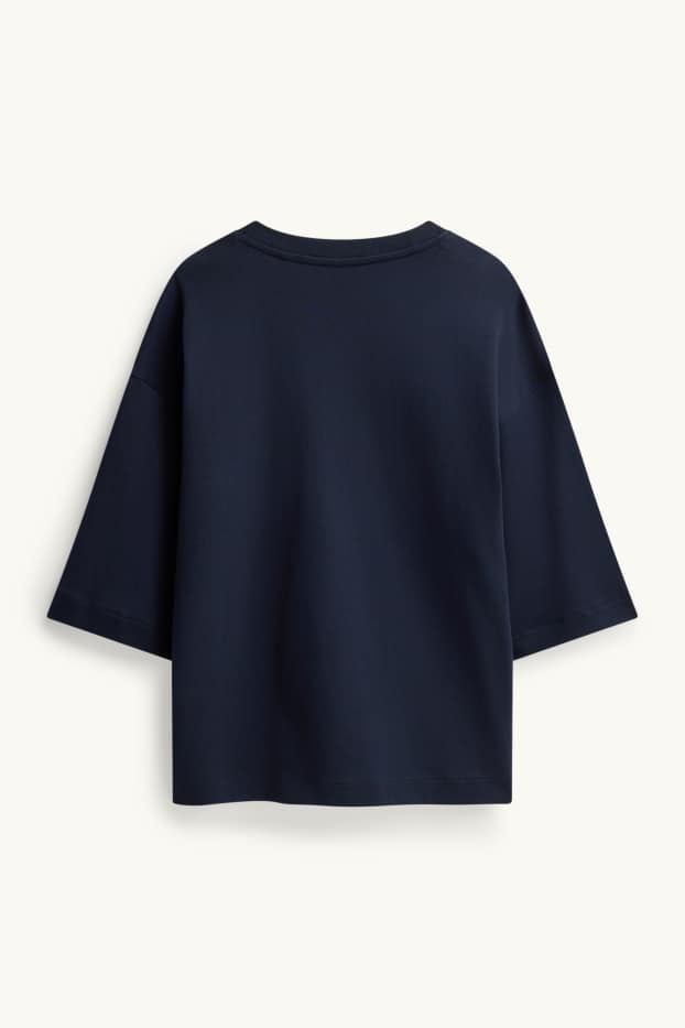 Damen - T-Shirt - Oversized - dunkelblau