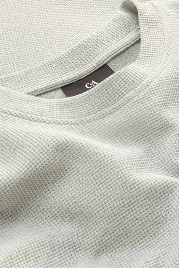 Herren - T-Shirt - Relaxed Fit - strukturiert - mintgrün