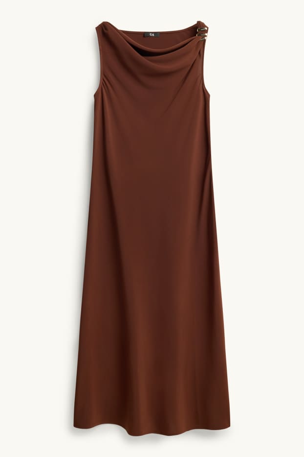 Dames - Jurk - straight fit - bruin