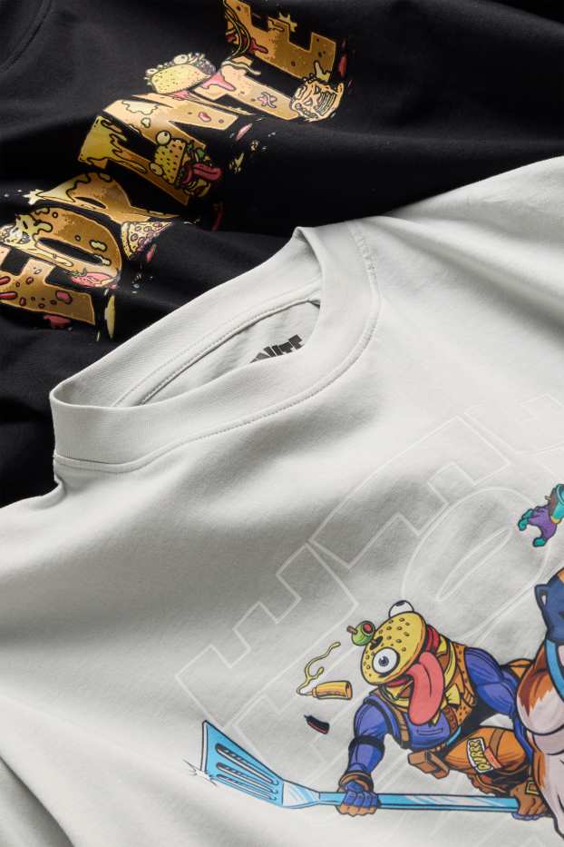 Copii - Băieți - Multipack 2 buc. - Fortnite - tricou cu mânecă scurtă - negru / gri
