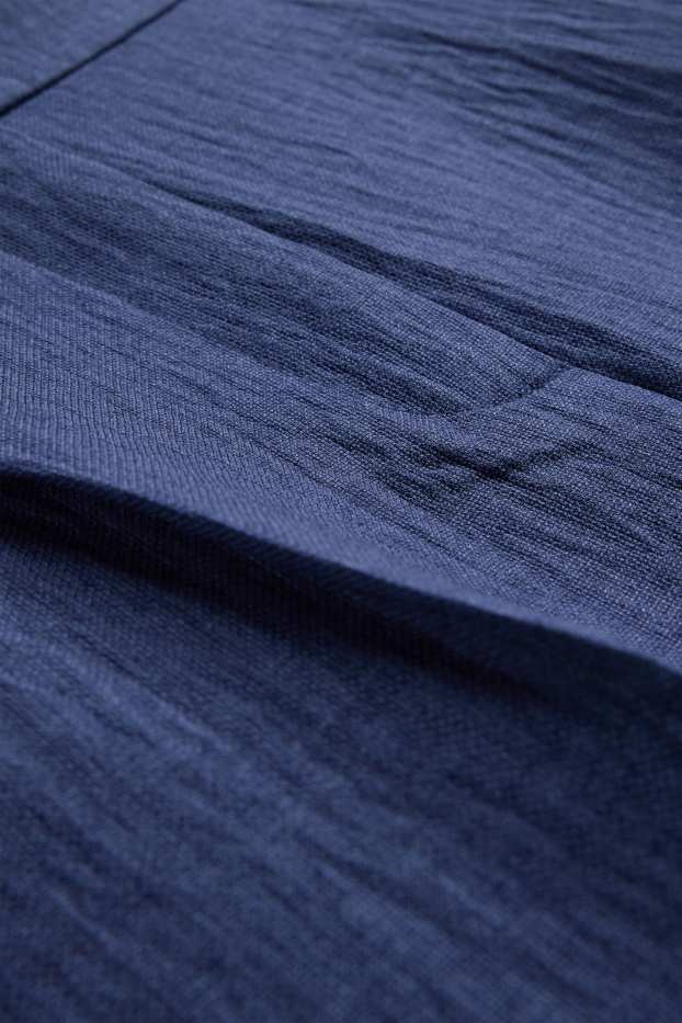 Femmes - Pantalon de bureau - high waist - regular fit - bleu foncé