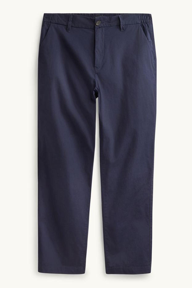 Hommes - Chino - tapered fit - bleu foncé