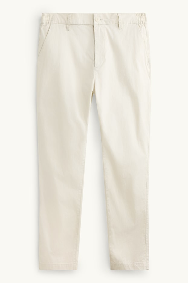 Men - Chinos - tapered fit - cremewhite