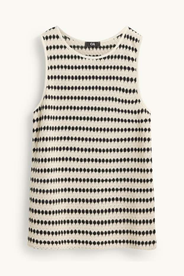 Dames - Topje - wit / zwart