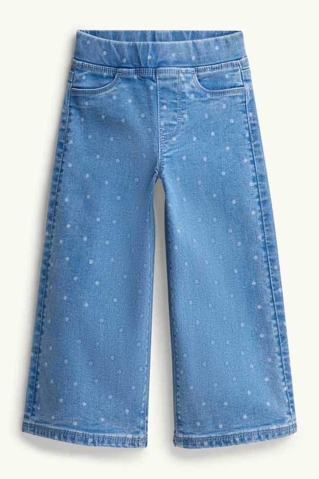 Nena - Wide Leg Jeans - de piquets - texà blau