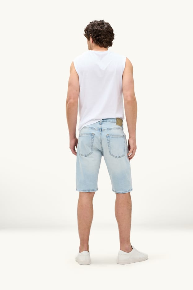 Heren - Bermuda van spijkerstof - jeanslichtblauw