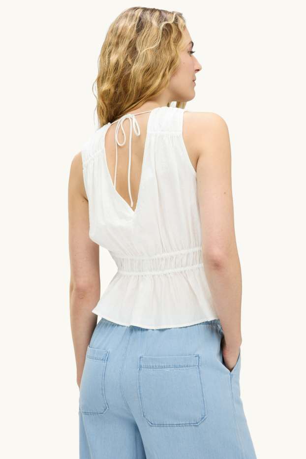 Mujer - Blusa sin mangas - blanco